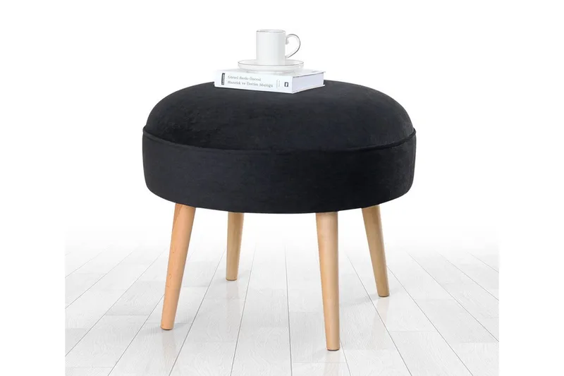 Graysen Sittpuff 40 cm, Svart