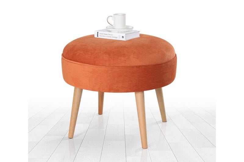 Graysen Sittpuff 52 cm - Orange - Möbler - Vardagsrum - Stolar & sittmöbler - Sittpuff