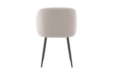 Greya Matstol med armstöd - Beige Bouclé/Metallben Valnöt - Möbler - Vardagsrum - Stolar & sittmöbler - Karmstolar