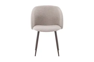 Greya Matstol med armstöd - Beige Bouclé/Metallben Valnöt - Möbler - Vardagsrum - Stolar & sittmöbler - Karmstolar