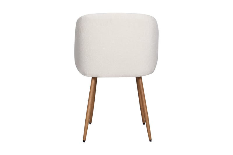 Greya Matstol med armstöd - Vit Bouclé / Metallben Brun - Möbler - Vardagsrum - Stolar & sittmöbler - Karmstolar