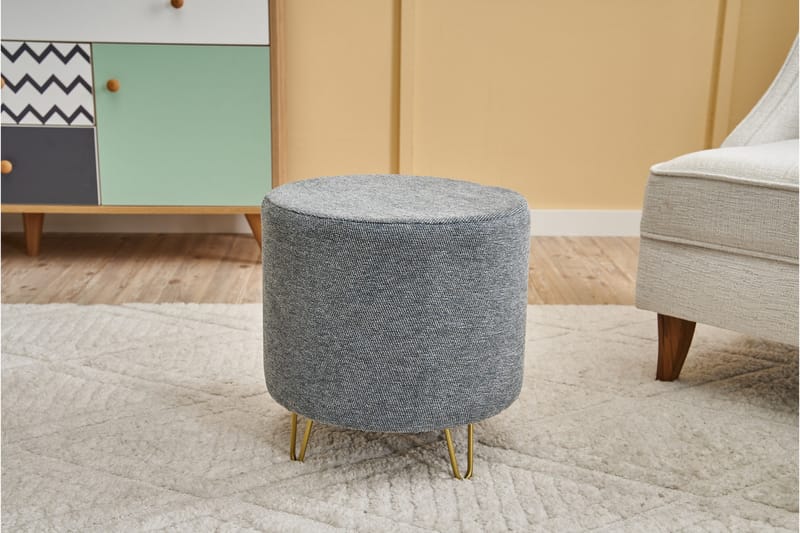 Guillermo Sittpuff 40 cm - Grå - Möbler - Vardagsrum - Stolar & sittmöbler - Sittpuff