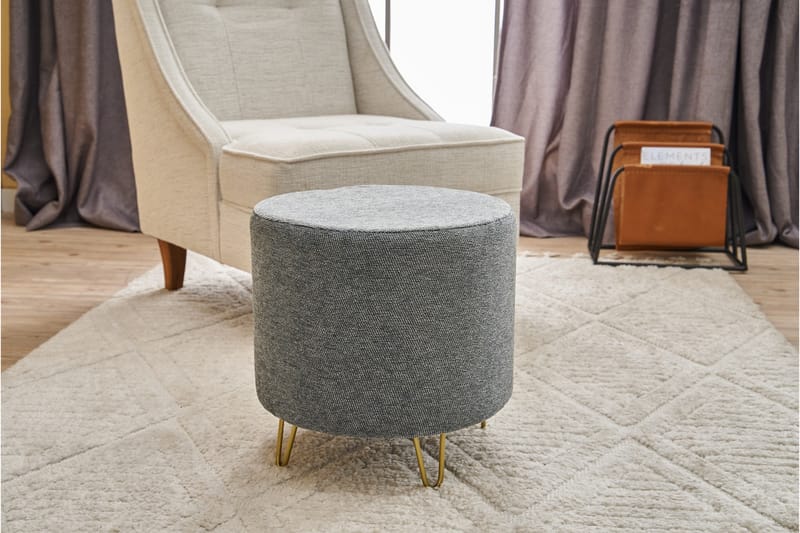 Guillermo Sittpuff 40 cm - Grå - Möbler - Vardagsrum - Stolar & sittmöbler - Sittpuff