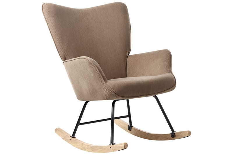 Gungfåtölj Arset Beige/svart/ljust trä - Beige/svart/ljust trä - Möbler - Vardagsrum - Stolar & sittmöbler - Snurrstolar & gungstolar