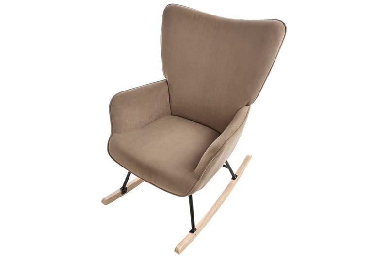 Gungfåtölj Arset Beige/svart/ljust trä - Beige/svart/ljust trä - Möbler - Vardagsrum - Stolar & sittmöbler - Snurrstolar & gungstolar