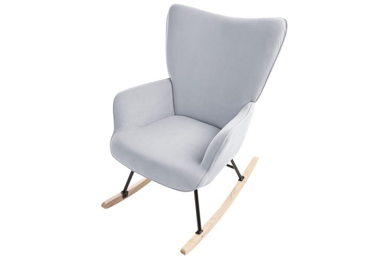 Gungfåtölj Arset Blå/svart/ljus trä - Blå/svart/ljus trä - Möbler - Vardagsrum - Stolar & sittmöbler - Snurrstolar & gungstolar