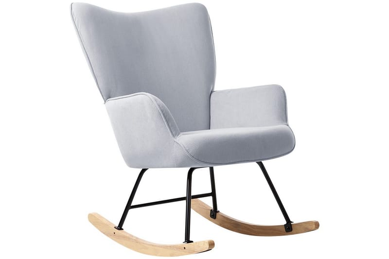 Gungfåtölj Arset Blå/svart/ljus trä - Blå/svart/ljus trä - Möbler - Vardagsrum - Stolar & sittmöbler - Snurrstolar & gungstolar