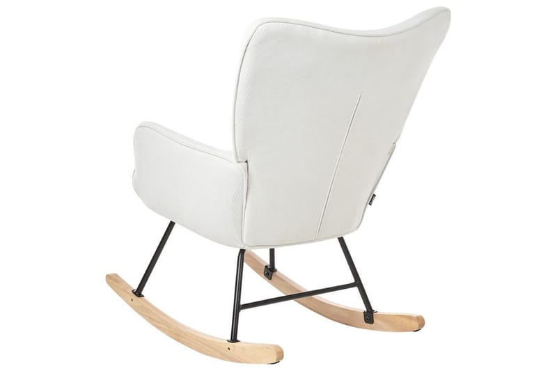 Gungfåtölj Arset Vit/svart/ljust trä - Vit/svart/ljust trä - Möbler - Vardagsrum - Stolar & sittmöbler - Snurrstolar & gungstolar