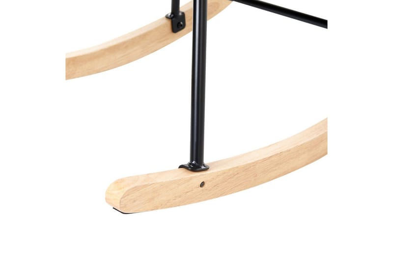 Gungfåtölj Arset Vit/svart/ljust trä - Vit/svart/ljust trä - Möbler - Vardagsrum - Stolar & sittmöbler - Snurrstolar & gungstolar