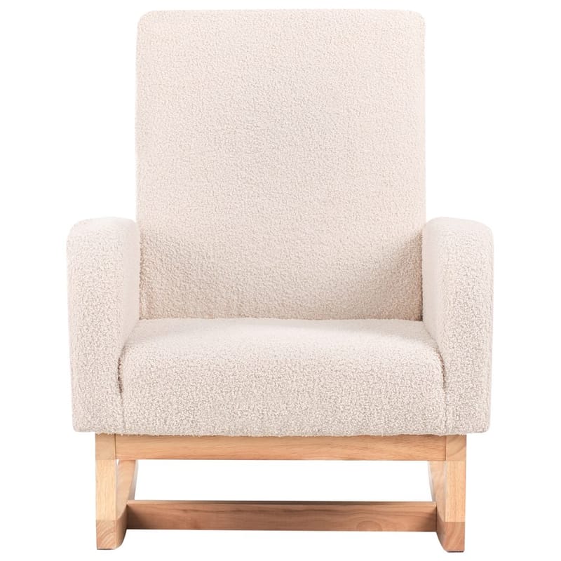 Gungfåtölj Norby - Beige, ljust trä - Möbler - Vardagsrum - Stolar & sittmöbler - Snurrstolar & gungstolar