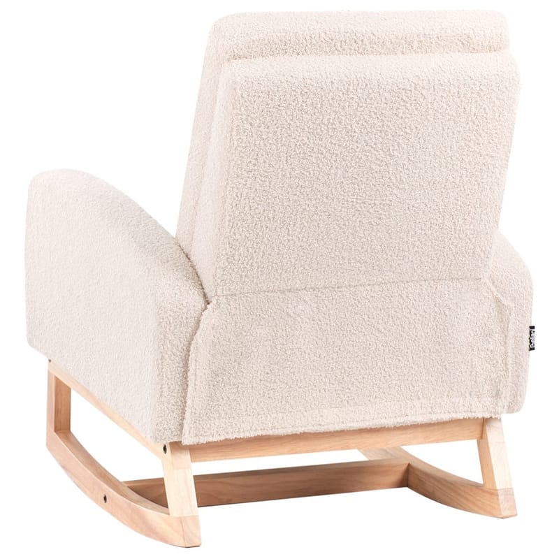 Gungfåtölj Norby - Beige, ljust trä - Möbler - Vardagsrum - Stolar & sittmöbler - Snurrstolar & gungstolar