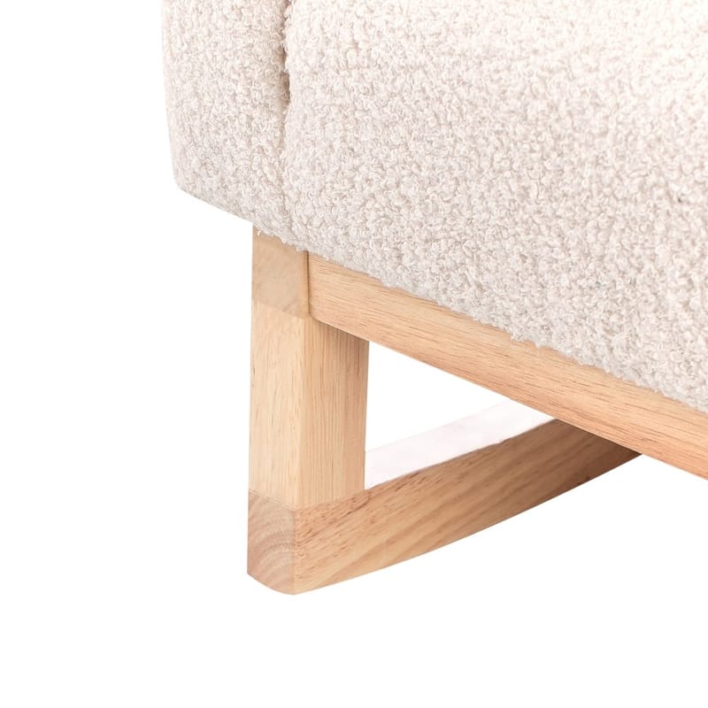 Gungfåtölj Norby - Beige, ljust trä - Möbler - Vardagsrum - Stolar & sittmöbler - Snurrstolar & gungstolar