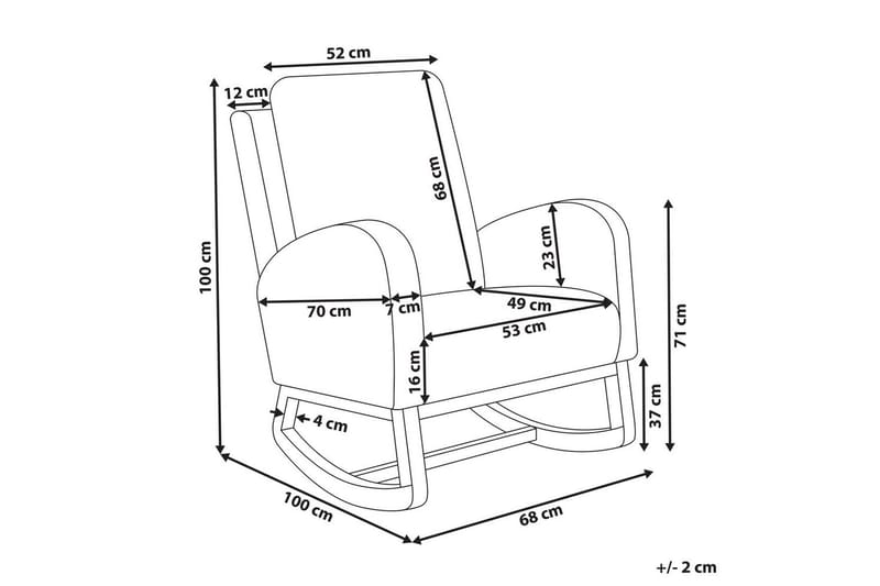 Gungstol Alsta - Beige, brun - Möbler - Vardagsrum - Stolar & sittmöbler - Snurrstolar & gungstolar