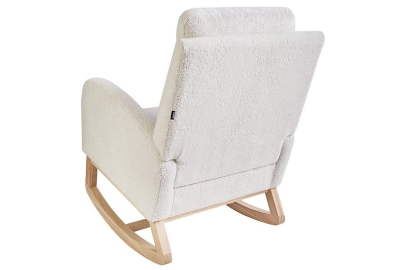 Gungstol Alsta - Vit, brun - Möbler - Vardagsrum - Stolar & sittmöbler - Snurrstolar & gungstolar