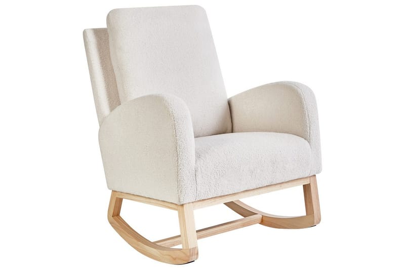 Gungstol Alsta - Vit, brun - Möbler - Vardagsrum - Stolar & sittmöbler - Snurrstolar & gungstolar