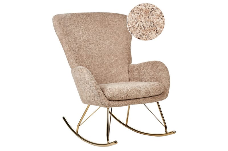 Gungstol Anaset - Beige, guld - Möbler - Vardagsrum - Stolar & sittmöbler - Snurrstolar & gungstolar