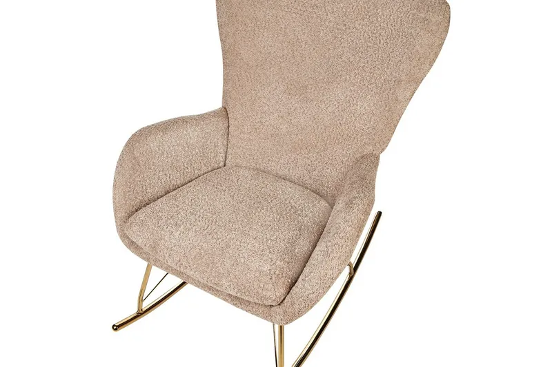 Gungstol Anaset - Beige/guld - Möbler - Vardagsrum - Stolar & sittmöbler - Snurrstolar & gungstolar