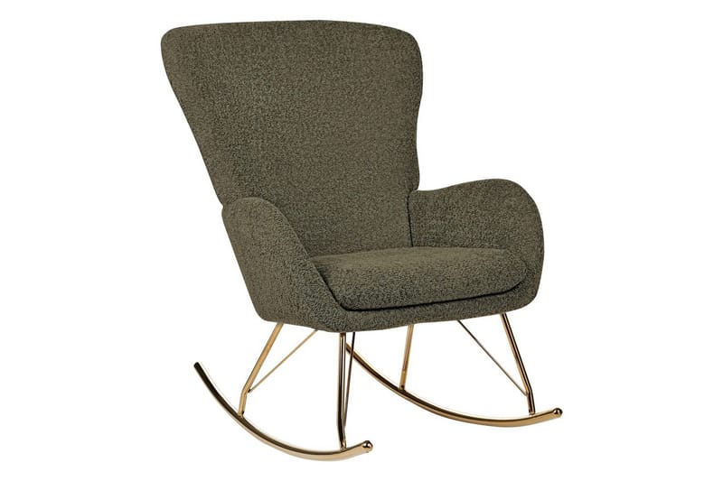 Gungstol Anaset - Grönt, guld - Möbler - Vardagsrum - Stolar & sittmöbler - Snurrstolar & gungstolar
