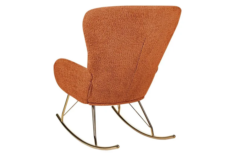 Gungstol Anaset - Orange, guld - Möbler - Vardagsrum - Stolar & sittmöbler - Snurrstolar & gungstolar