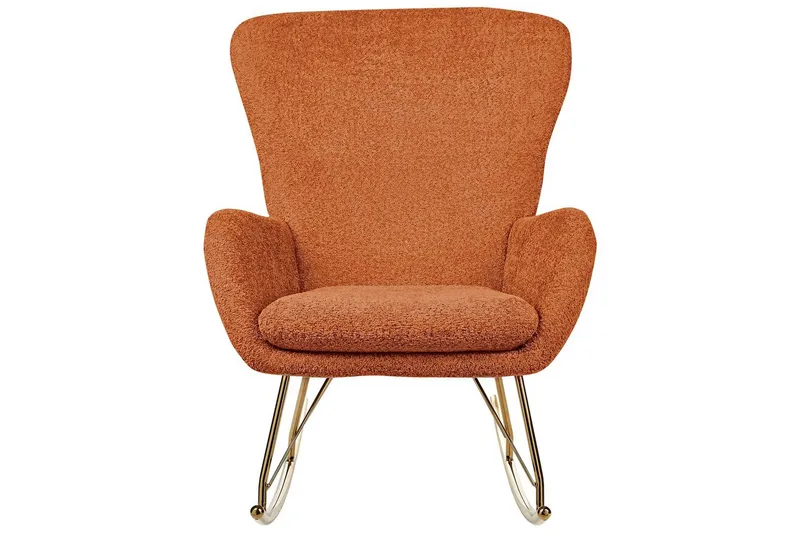 Gungstol Anaset - Orange, guld - Möbler - Vardagsrum - Stolar & sittmöbler - Snurrstolar & gungstolar