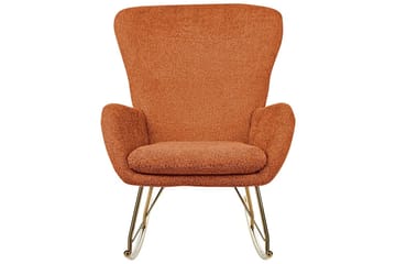 Gungstol Anaset - Orange, guld - Möbler - Vardagsrum - Stolar & sittmöbler - Snurrstolar & gungstolar