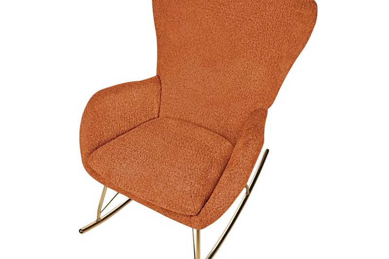 Gungstol Anaset - Orange, guld - Möbler - Vardagsrum - Stolar & sittmöbler - Snurrstolar & gungstolar