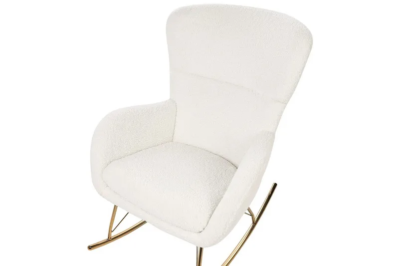 Gungstol Anaset - Vitt, guld - Möbler - Vardagsrum - Stolar & sittmöbler - Snurrstolar & gungstolar