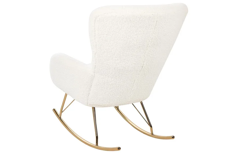 Gungstol Anaset - Vitt, guld - Möbler - Vardagsrum - Stolar & sittmöbler - Snurrstolar & gungstolar