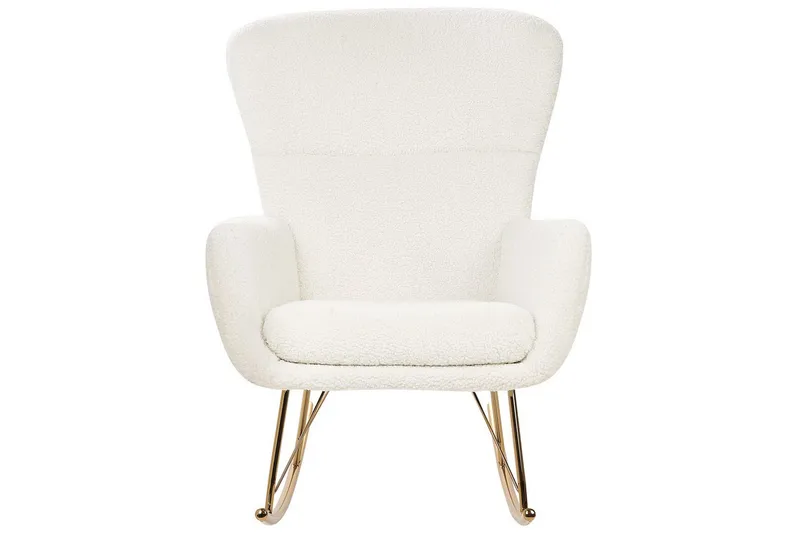 Gungstol Anaset - Vitt, guld - Möbler - Vardagsrum - Stolar & sittmöbler - Snurrstolar & gungstolar