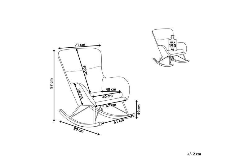 Gungstol Ellan - Beige, svart, ljust trä - Möbler - Vardagsrum - Stolar & sittmöbler - Snurrstolar & gungstolar