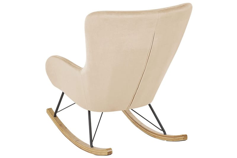 Gungstol Ellan - Beige, svart, ljust trä - Möbler - Vardagsrum - Stolar & sittmöbler - Snurrstolar & gungstolar