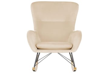 Gungstol Ellan - Beige, svart, ljust trä - Möbler - Vardagsrum - Stolar & sittmöbler - Snurrstolar & gungstolar