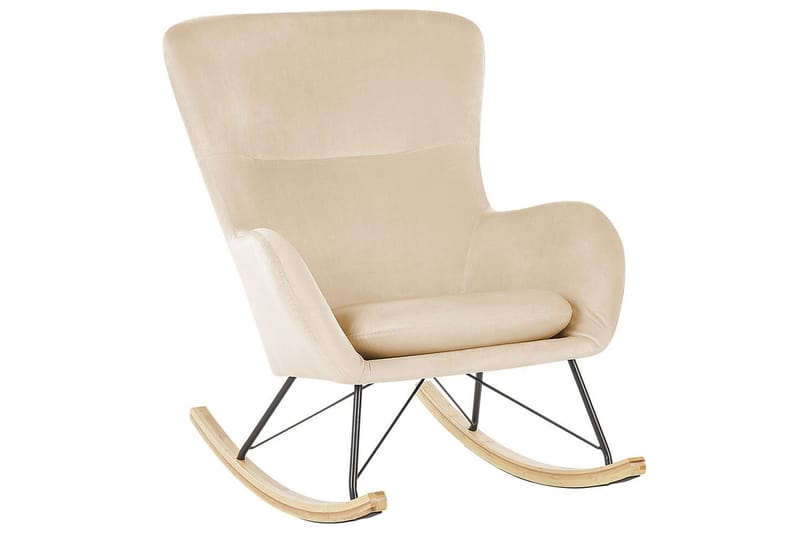 Gungstol Ellan - Beige, svart, ljust trä - Möbler - Vardagsrum - Stolar & sittmöbler - Snurrstolar & gungstolar