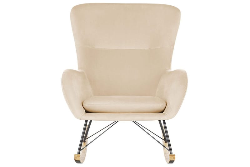 Gungstol Ellan - Beige, svart, ljust trä - Möbler - Vardagsrum - Stolar & sittmöbler - Snurrstolar & gungstolar