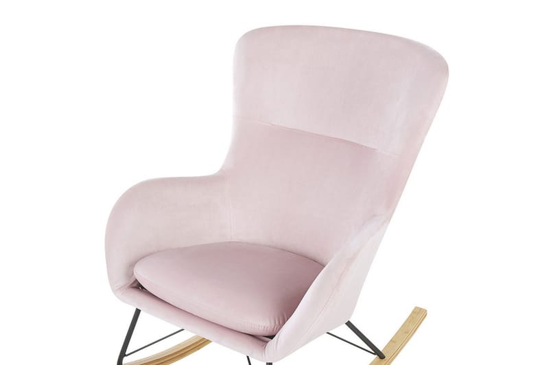 Gungstol Ellan - Rosa, svart, ljust trä - Möbler - Vardagsrum - Stolar & sittmöbler - Snurrstolar & gungstolar