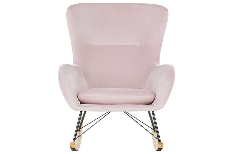 Gungstol Ellan - Rosa, svart, ljust trä - Möbler - Vardagsrum - Stolar & sittmöbler - Snurrstolar & gungstolar