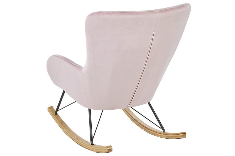 Gungstol Ellan - Rosa, svart, ljust trä - Möbler - Vardagsrum - Stolar & sittmöbler - Snurrstolar & gungstolar