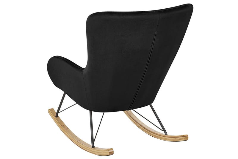 Gungstol Ellan - Svart, ljust trä - Möbler - Vardagsrum - Stolar & sittmöbler - Snurrstolar & gungstolar
