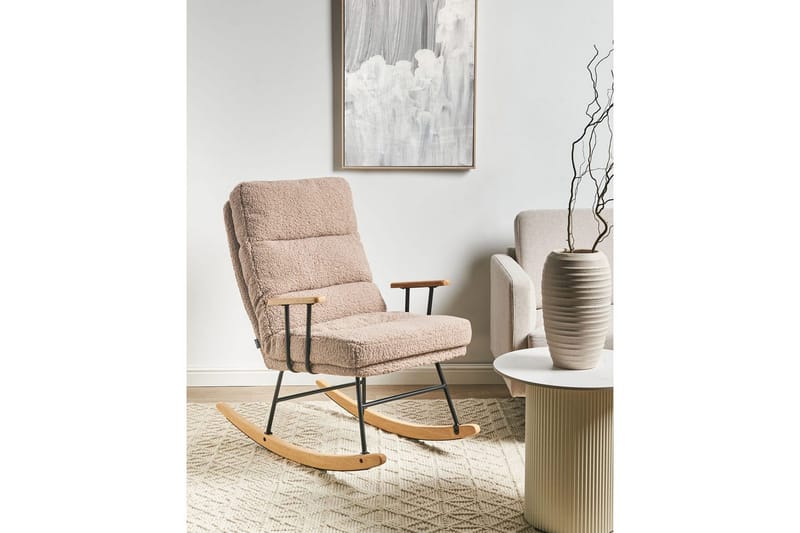 Gungstol Eskelin - Beige, svart, brun - Möbler - Vardagsrum - Stolar & sittmöbler - Snurrstolar & gungstolar