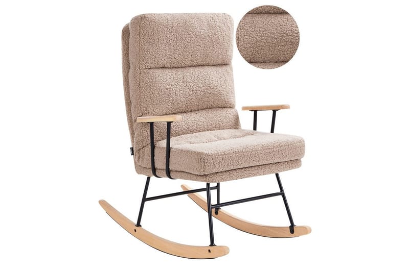 Gungstol Eskelin - Beige, svart, brun - Möbler - Vardagsrum - Stolar & sittmöbler - Snurrstolar & gungstolar