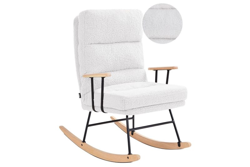 Gungstol Eskelin - Vit, svart, brun - Möbler - Vardagsrum - Stolar & sittmöbler - Snurrstolar & gungstolar