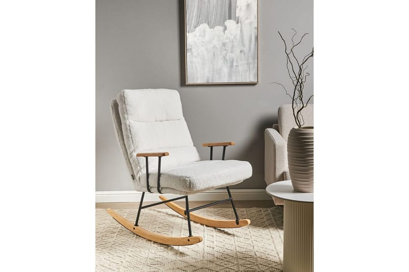 Gungstol Eskelin - Vit, svart, brun - Möbler - Vardagsrum - Stolar & sittmöbler - Snurrstolar & gungstolar