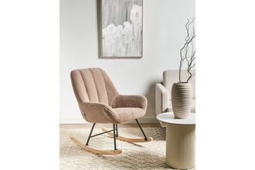 Gungstol Kinno - Beige, svart, brun - Möbler - Vardagsrum - Stolar & sittmöbler - Snurrstolar & gungstolar