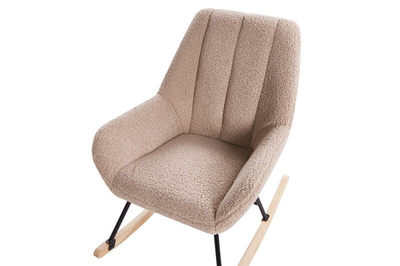 Gungstol Kinno - Beige, svart, brun - Möbler - Vardagsrum - Stolar & sittmöbler - Snurrstolar & gungstolar