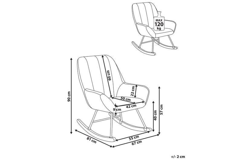 Gungstol Kinno - Vit, svart, brun - Möbler - Vardagsrum - Stolar & sittmöbler - Snurrstolar & gungstolar