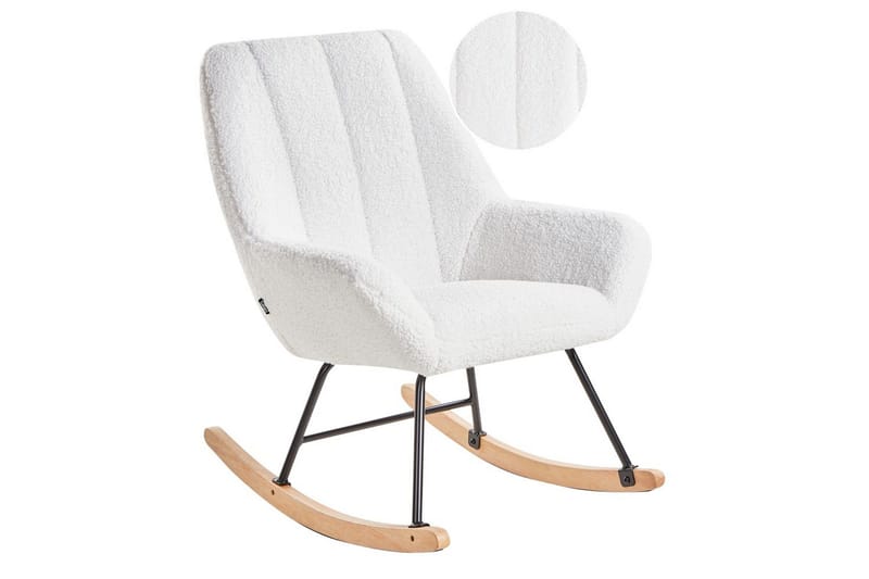 Gungstol Kinno - Vit, svart, brun - Möbler - Vardagsrum - Stolar & sittmöbler - Snurrstolar & gungstolar