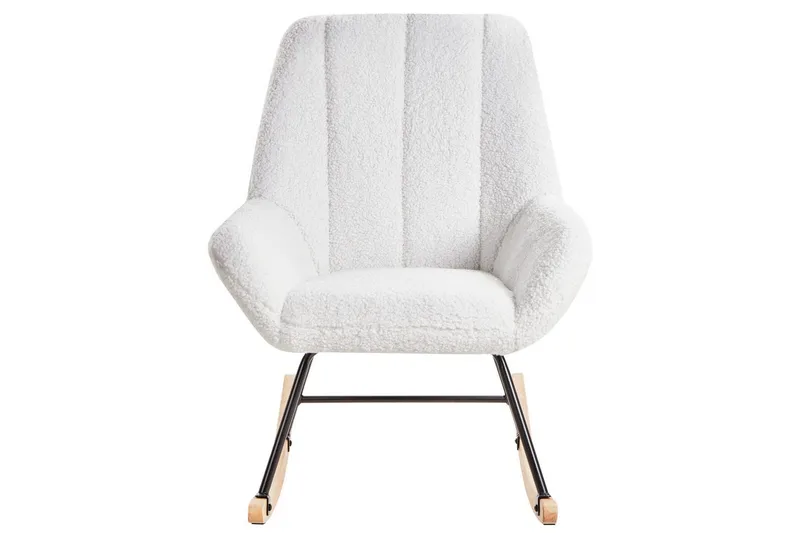 Gungstol Kinno - Vit, svart, brun - Möbler - Vardagsrum - Stolar & sittmöbler - Snurrstolar & gungstolar