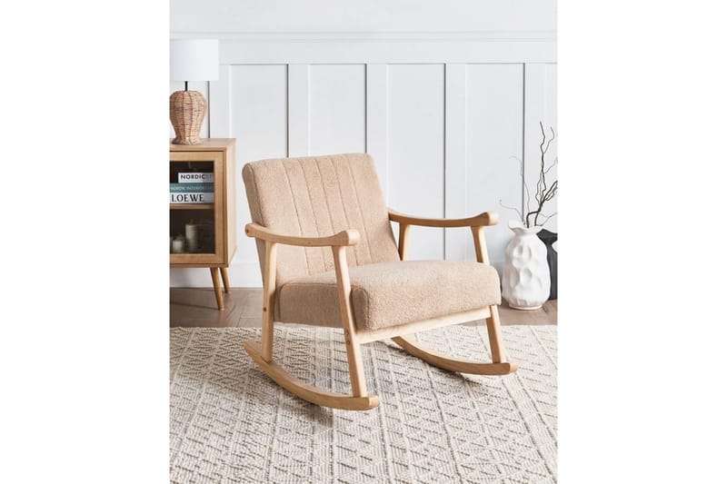 Gungstol Leknes - Beige, brun - Möbler - Vardagsrum - Stolar & sittmöbler - Snurrstolar & gungstolar