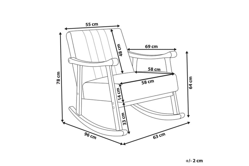 Gungstol Leknes - Beige, brun - Möbler - Vardagsrum - Stolar & sittmöbler - Snurrstolar & gungstolar