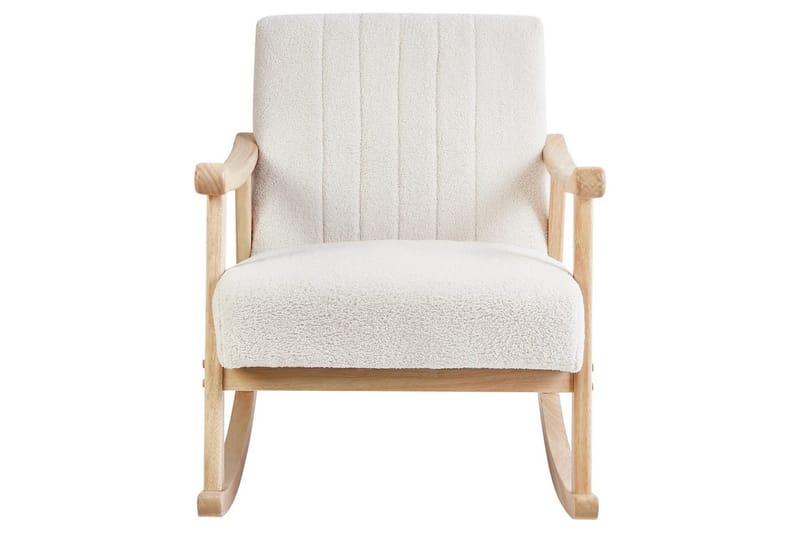 Gungstol Leknes - Vit, brun - Möbler - Vardagsrum - Stolar & sittmöbler - Snurrstolar & gungstolar